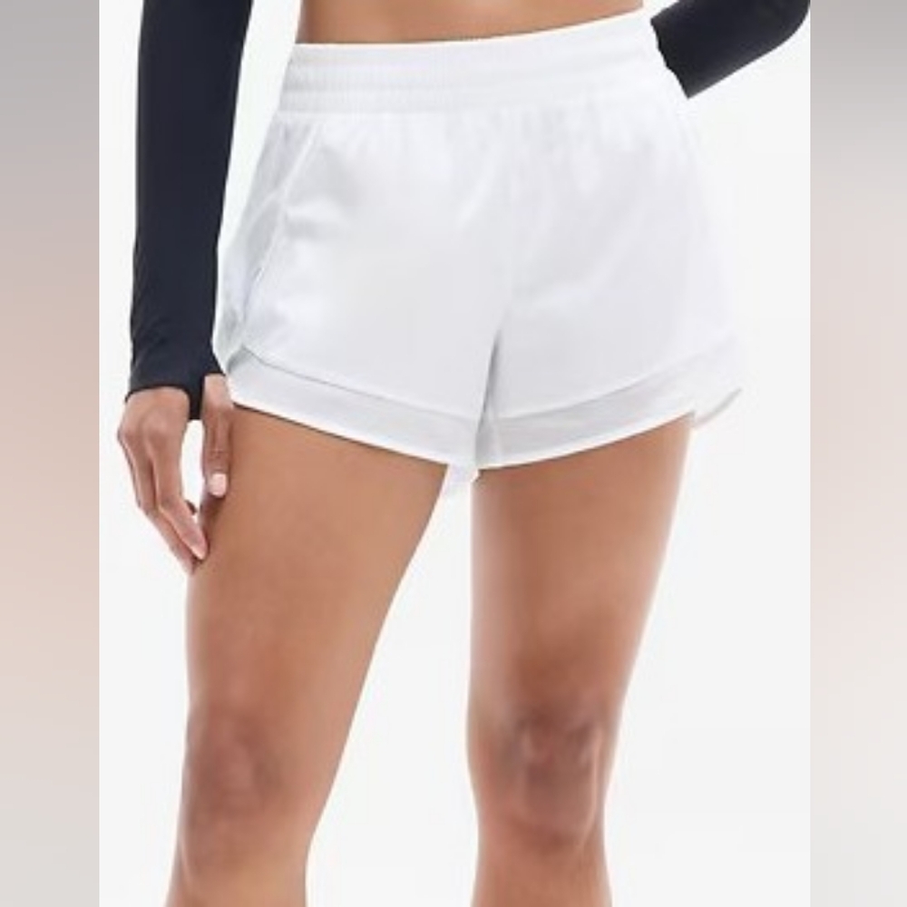 Athleta Awesome Racer Run Mid Rise Athletic Shorts Nwot